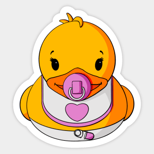 Baby Girl Rubber Duck Sticker